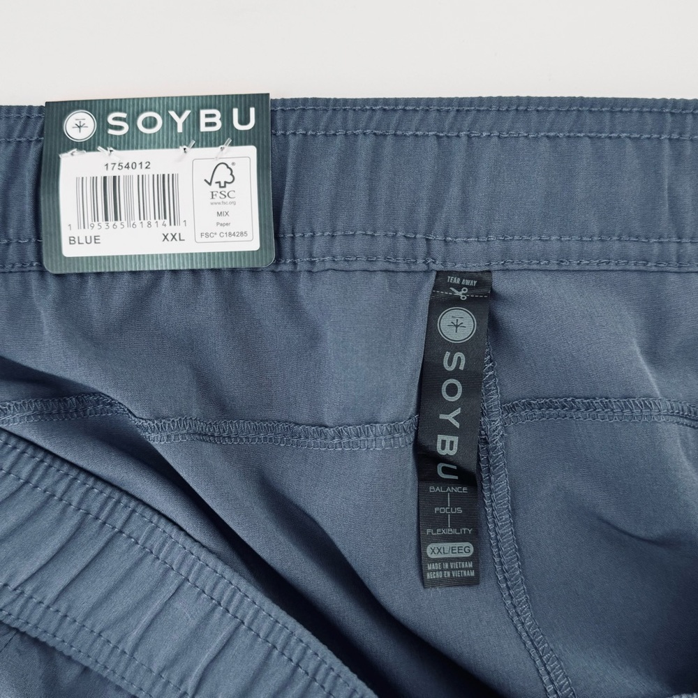 Soybu Active Shorts Mens XXL Blue Pull On Elastic Waistband Lightweight Gorpcore - Picture 7 of 13